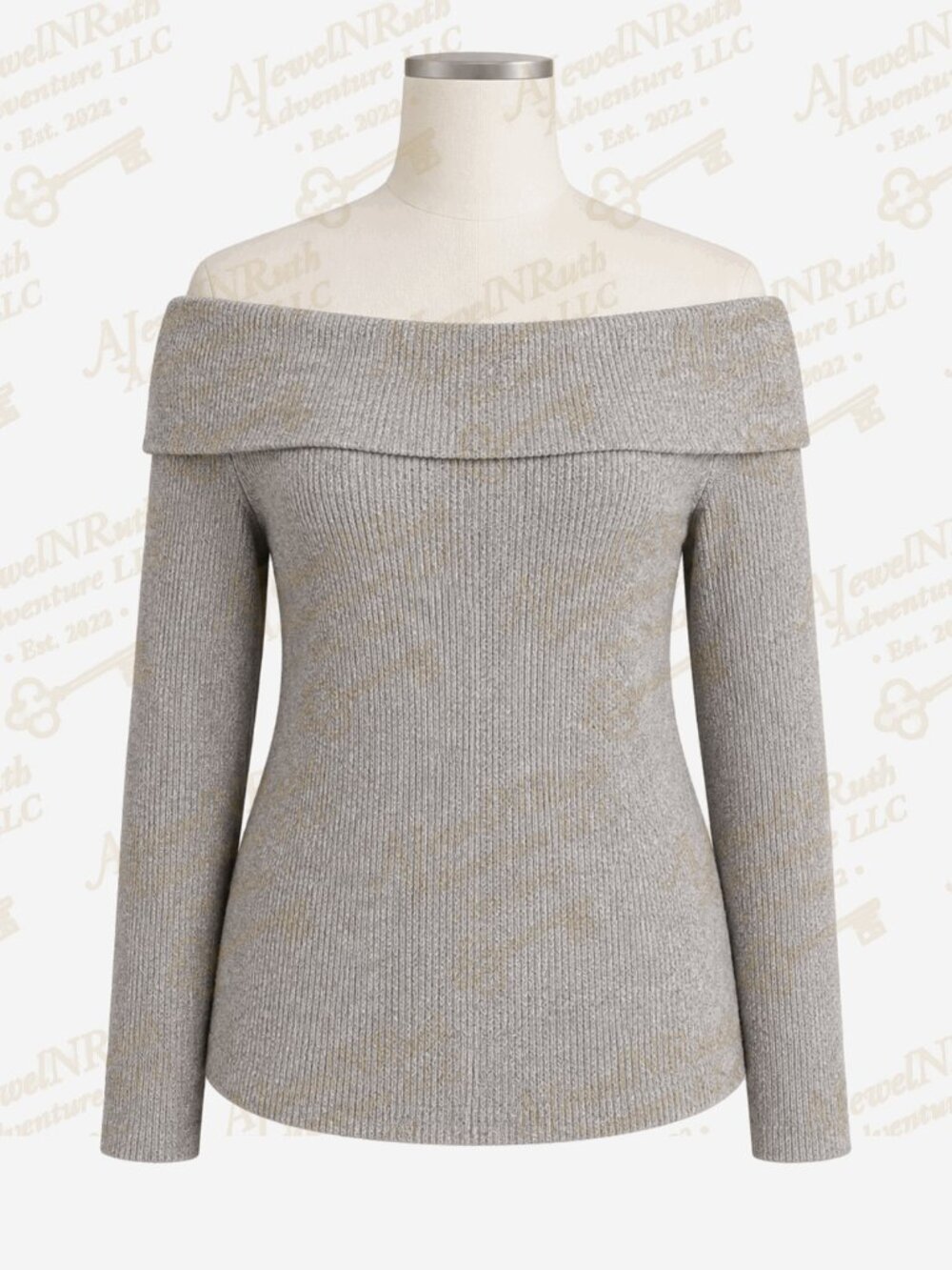 Maurices Gray Off Shoulder Sweater NWT Size Large